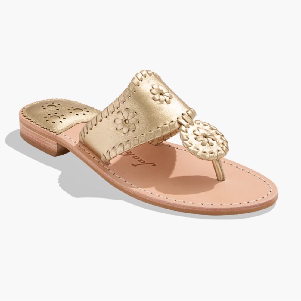 Gold Jack Roger’s Size 7 great summer sandal, excellent preowned condition!